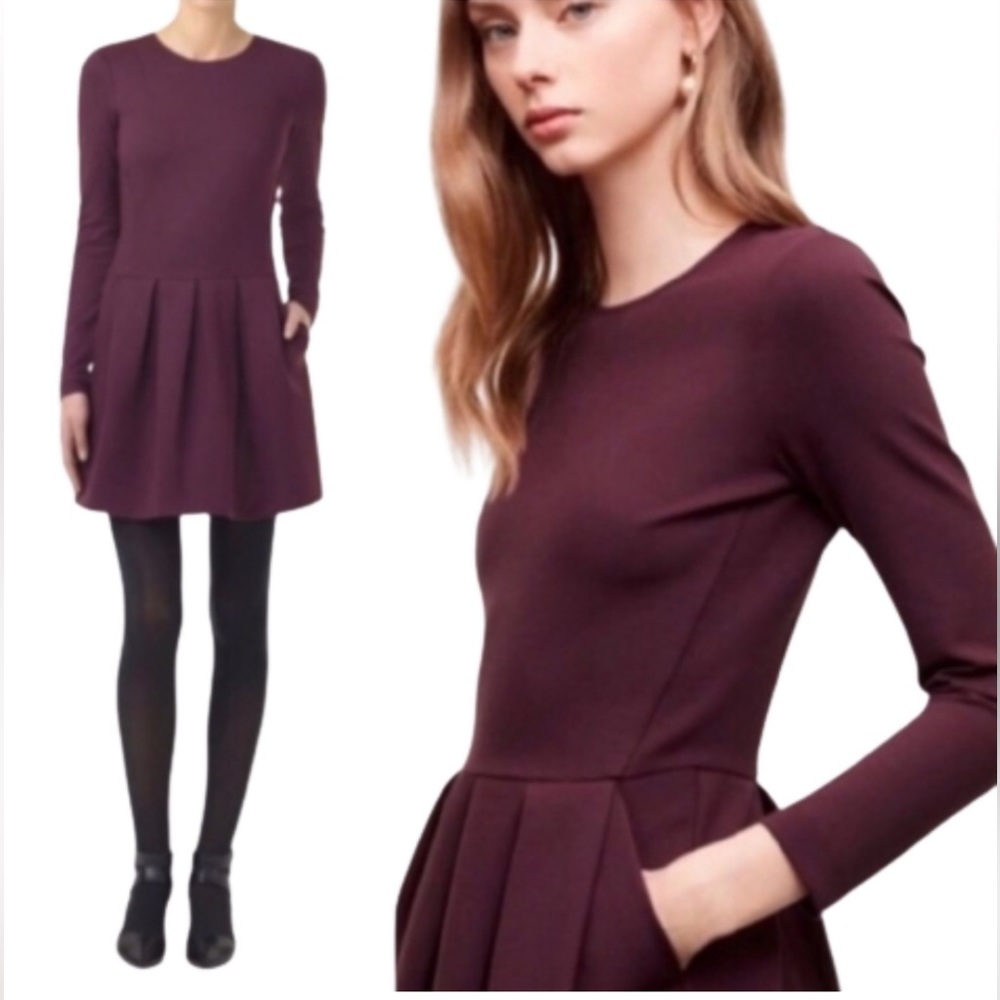 ARITZIA TALULA Tartine Purple Long Sleeve Mini Dress Women's Size Small